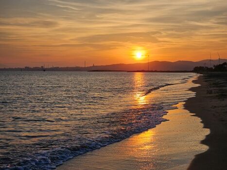 Abendstimmung am Hundestrand