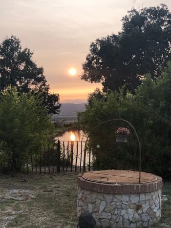 Abendstimmung ùber dem Teich