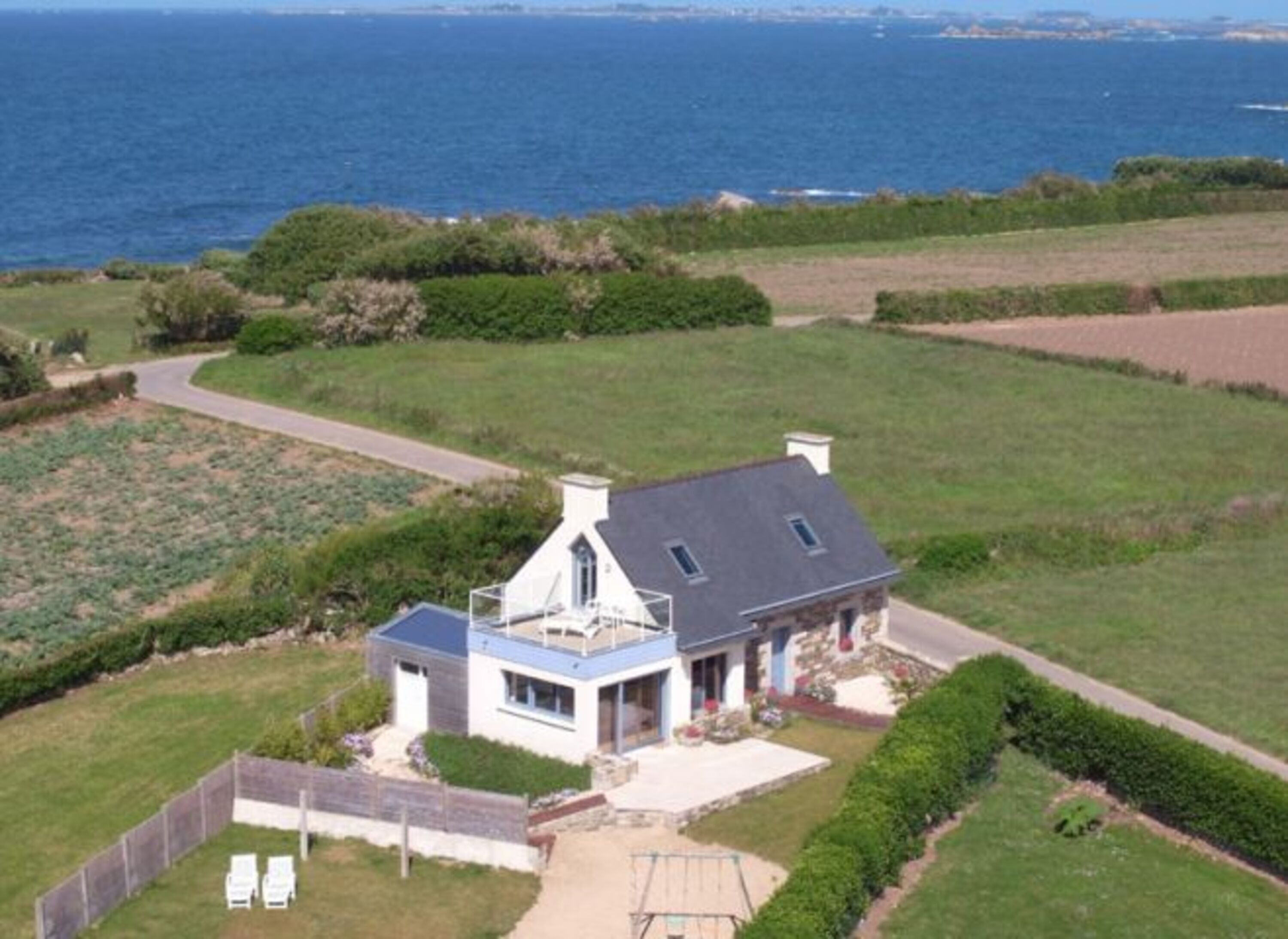 Ein Traum in der Bretagne - Meer Blick, Strand 150m - Hunde Paradies (Zaun Hecke)