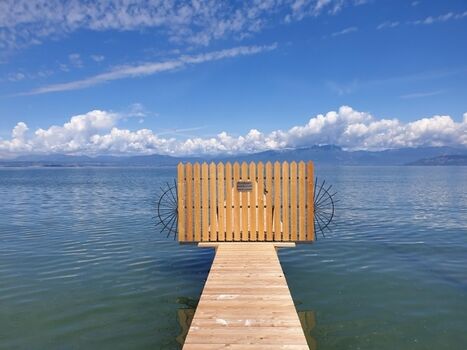 Eingang zum privaten Steg