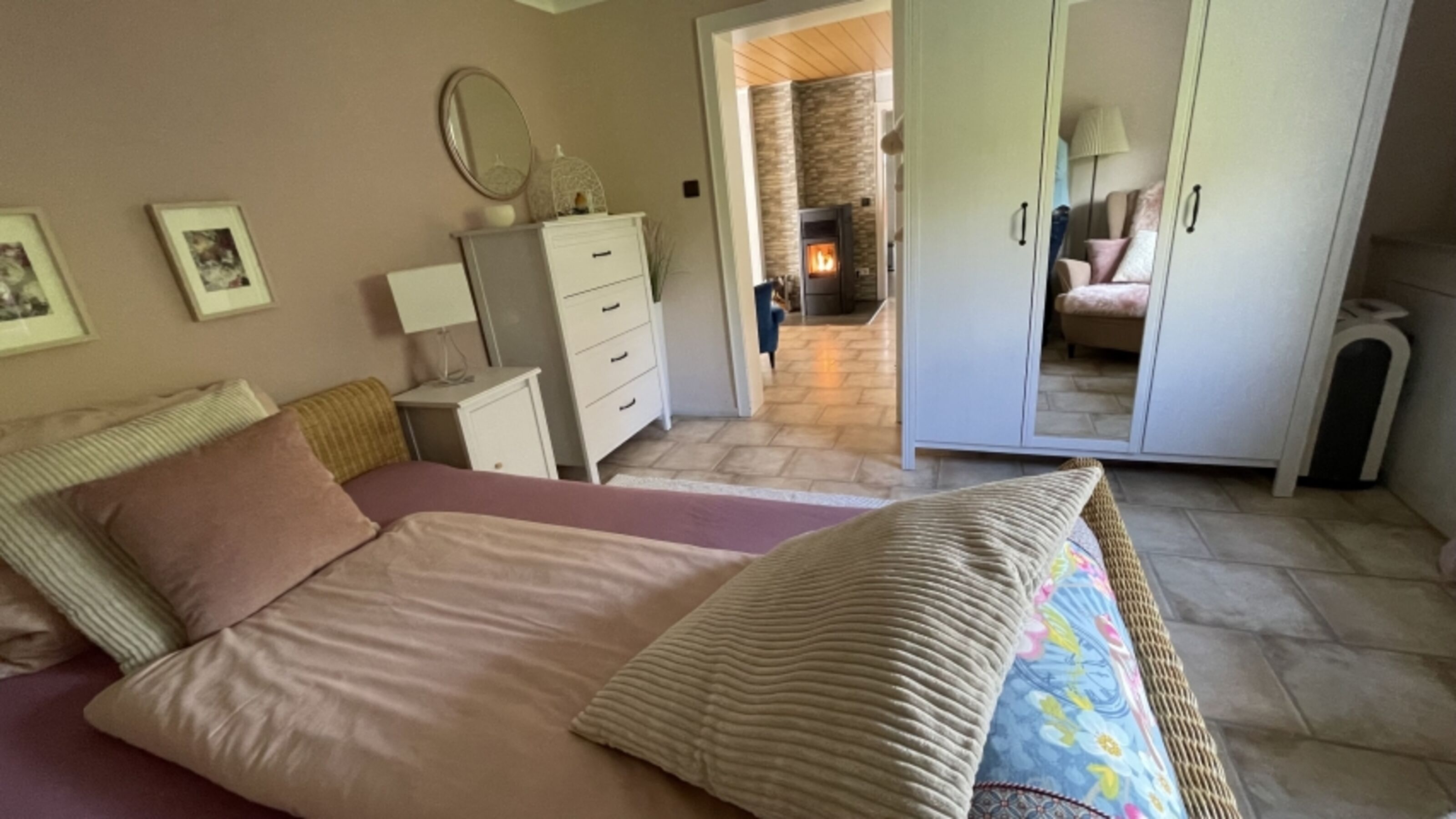 Im 2. Schlafzimmer ein 1,40 breites Bett