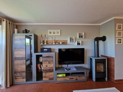 Wohnzimmer mit Kaminofen