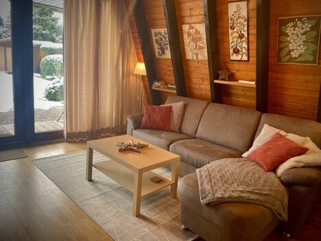 Couchecke mit Gartenblick