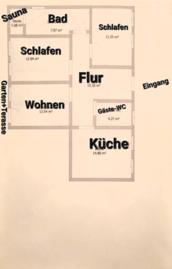 Grundriss Fewo-qm² sind ungefähre Werte