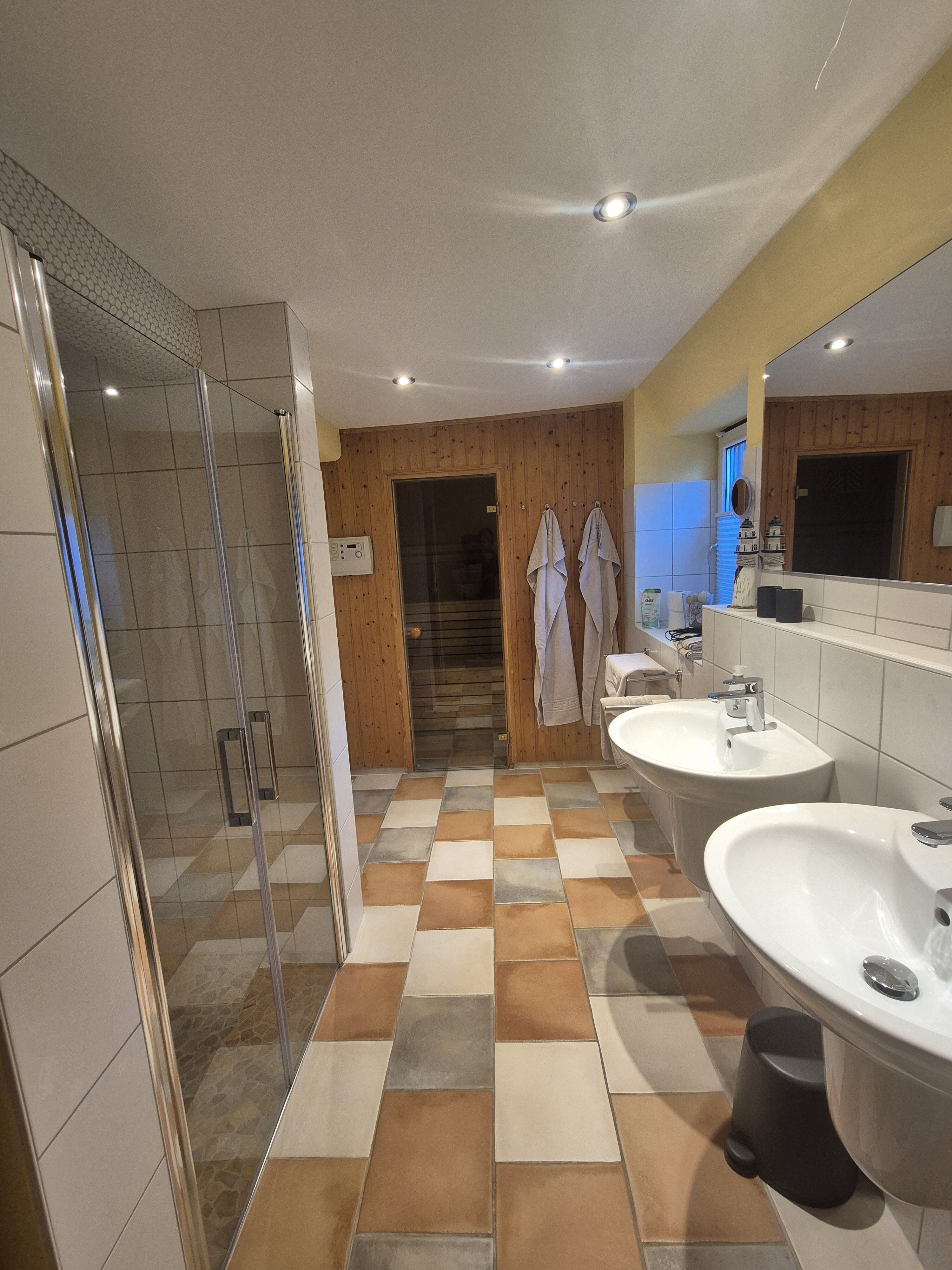 Blick Richtung Sauna