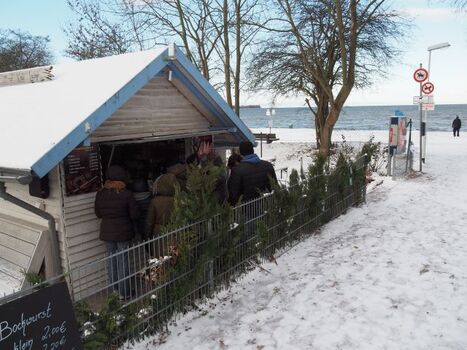 Kiosk mit Minigolfplatz am Strand von Zierow