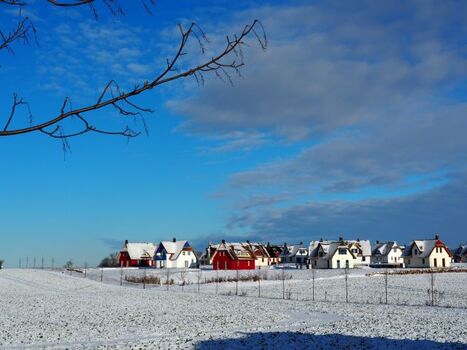 Die Siedlung im Schnee