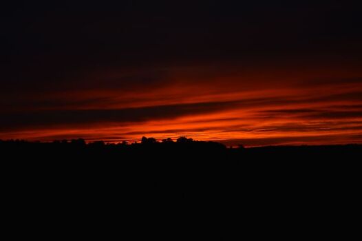 Sonnenuntergang in Tignécourt