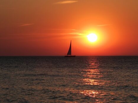 Der Sonnenuntergang am Strand vom Bakenberg.