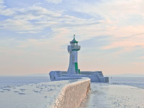 Eiszeit auf Rügen.