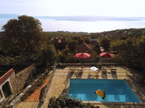 Villa Vesna  - Pool  mit der Aussicht