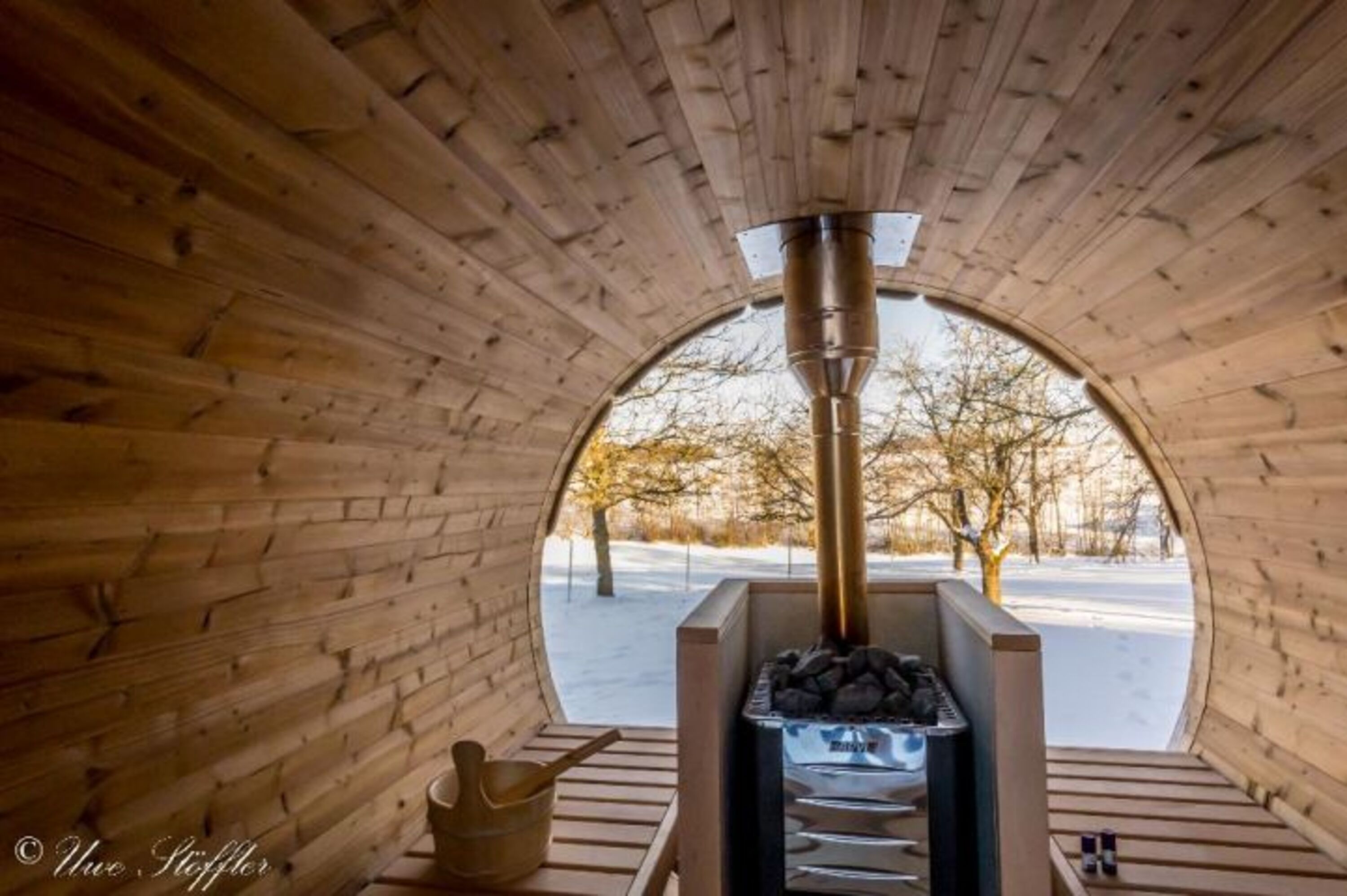 Blick aus der Sauna