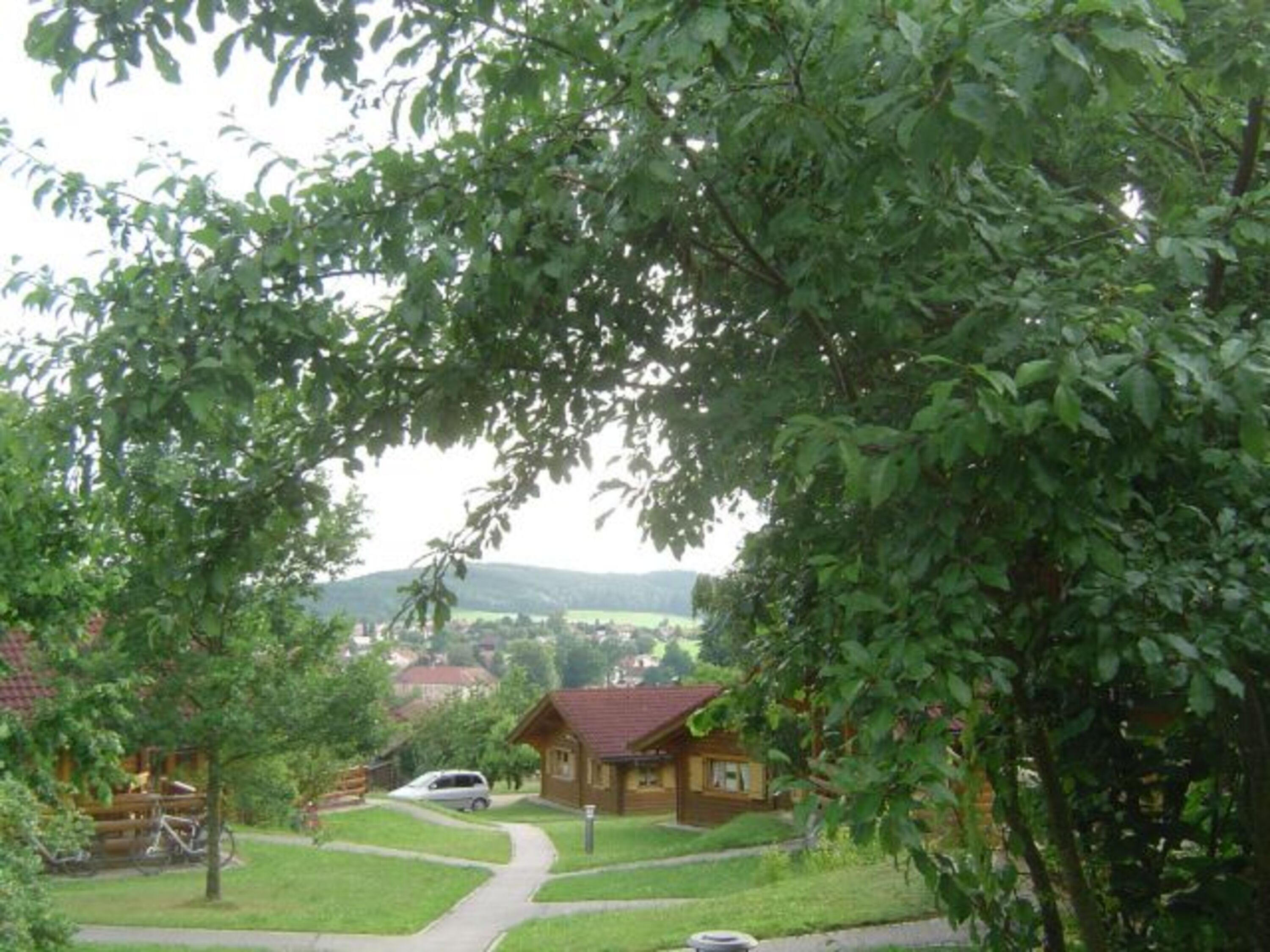 Blick auf Stamsried mit dem Barockschloß