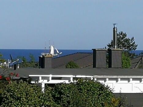 Blick vom  Balkon zur Ostsee