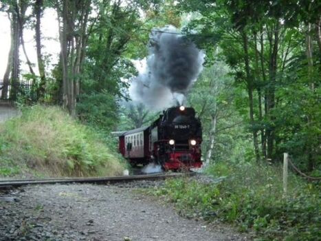 die Dampflok schnauft am Osterteich