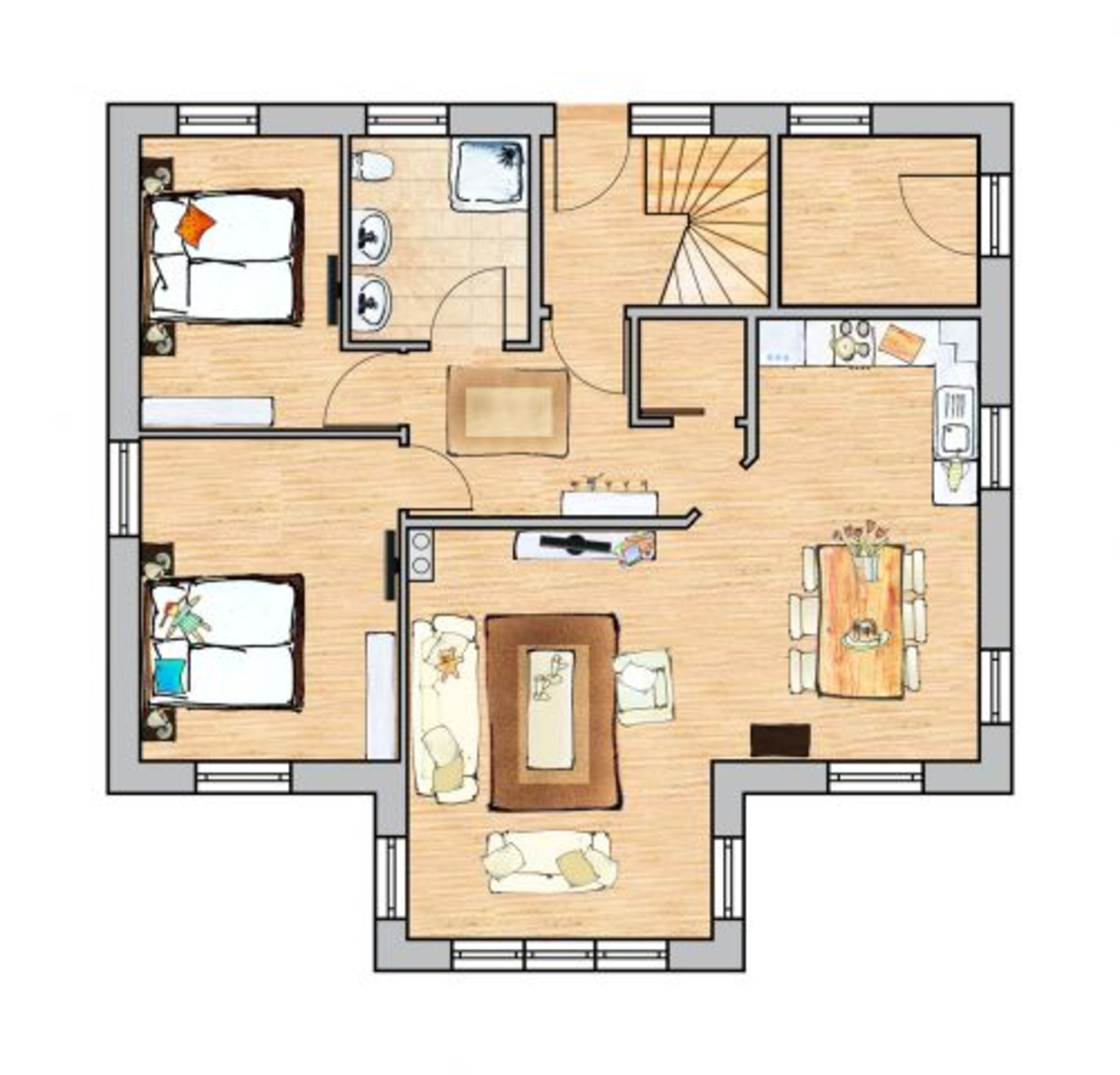 Grundriss EG Wohnung Ostsee