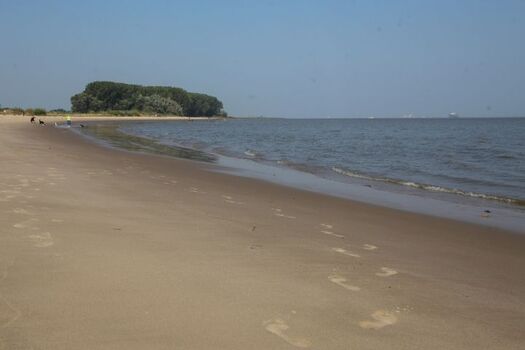 Direkt am langen Elbstrand