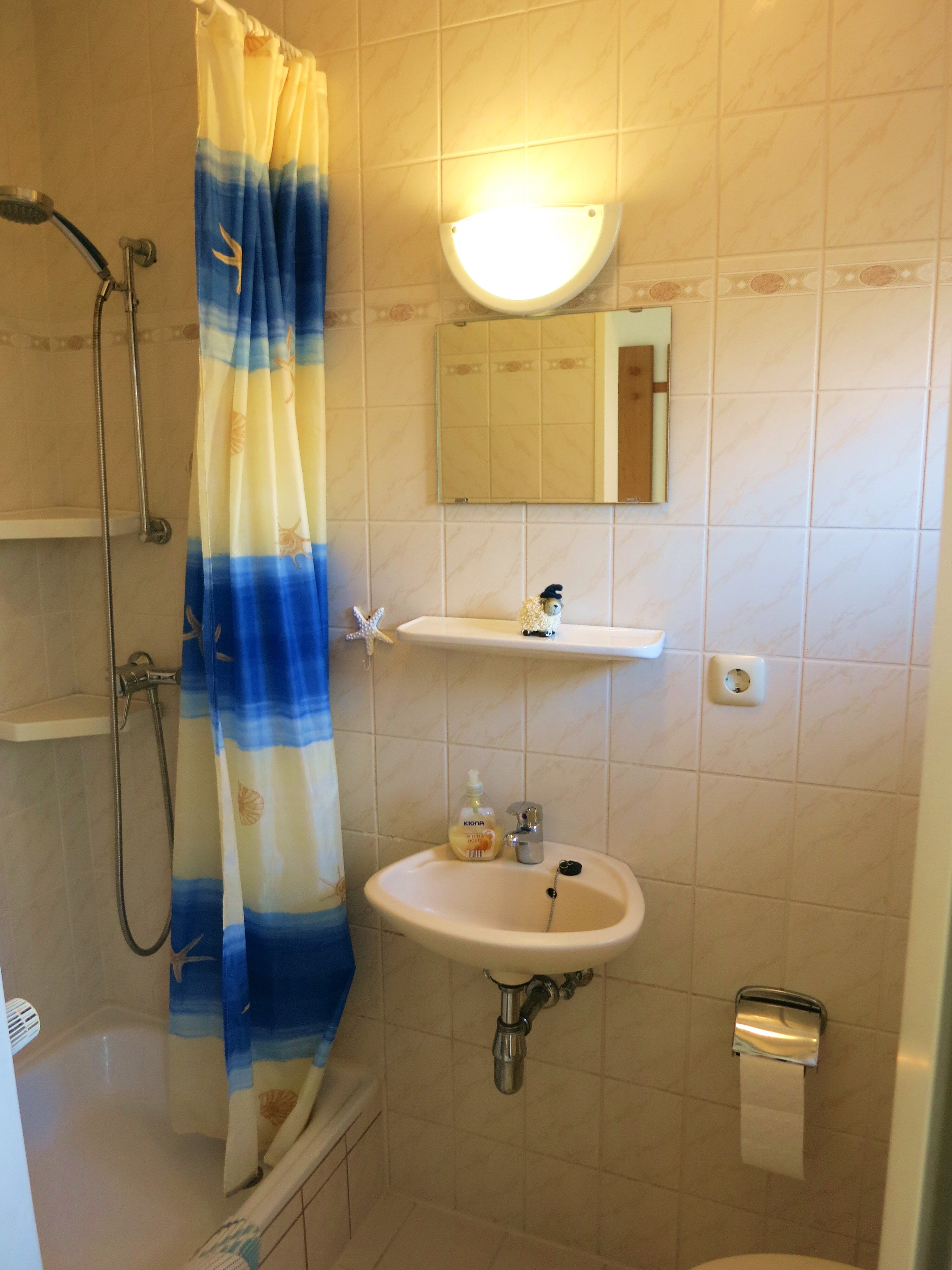 Bad im EG mit Du, Wachtisch und WC