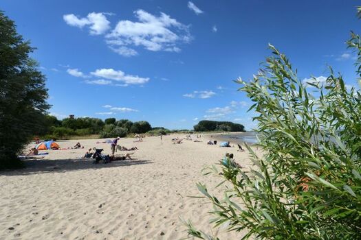 Direkt am langen Elbstrand