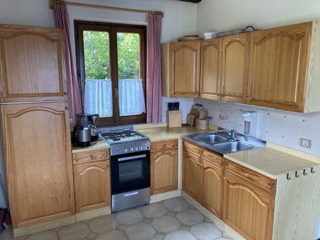 Der geräumige Küchenbereich