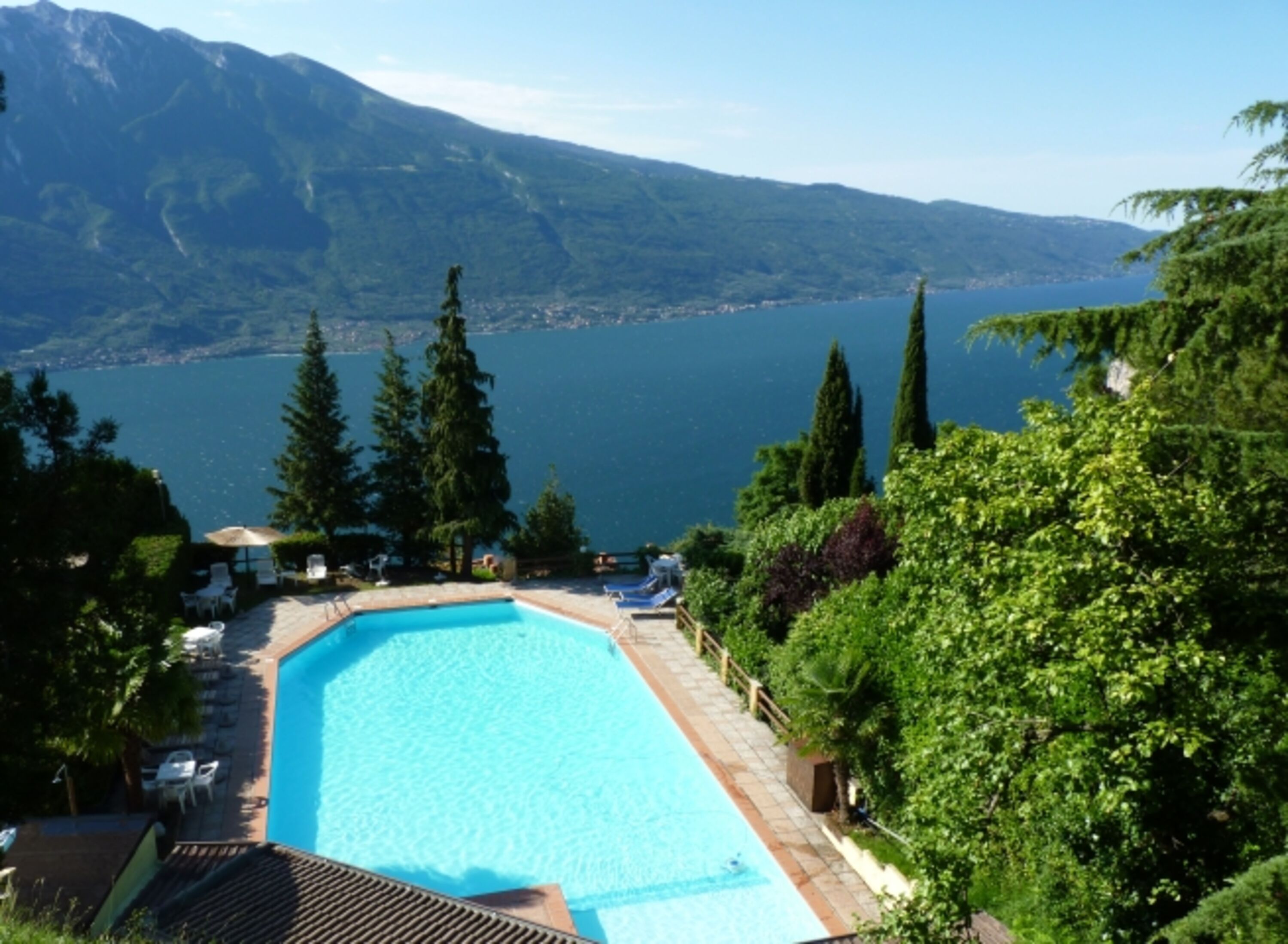 Der Pool des benachbarten Hotel Panorama zur kostenfreien Nutzung
