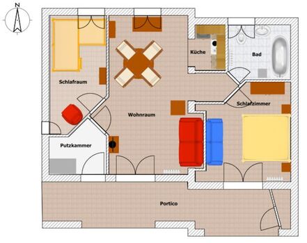 Der Grundriss der Wohnung