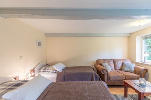 Freesenhuus Althorsbüll -  Schlafzimmer mit zwei Einzelbetten