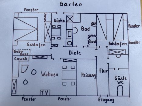 Grundriss der Wohnung