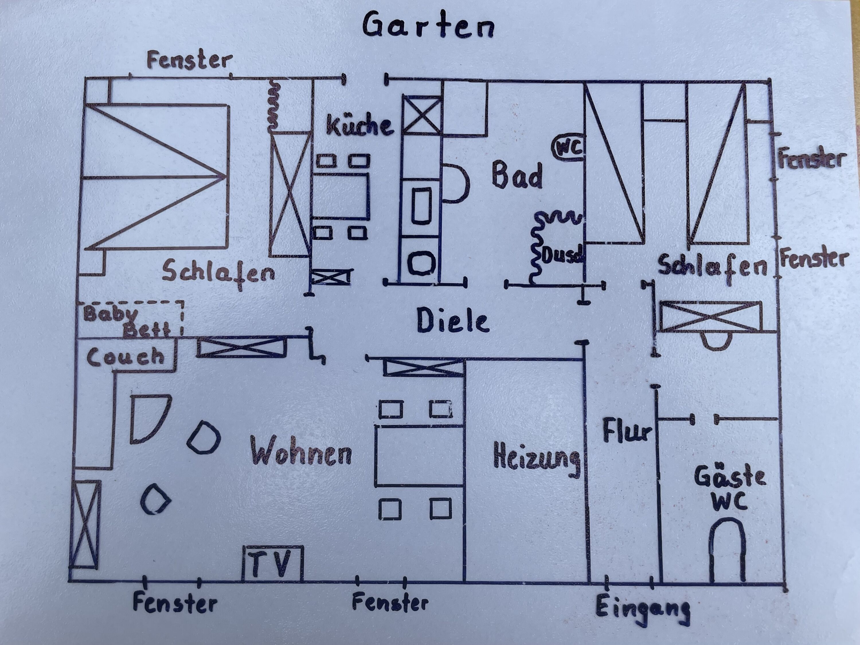 Grundriss der Wohnung
