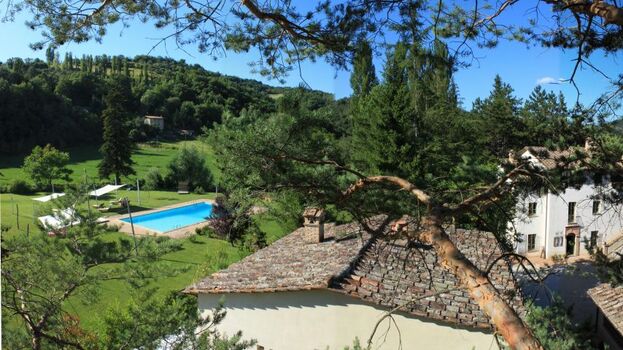 Das Landgut aus der Vogelperspektive