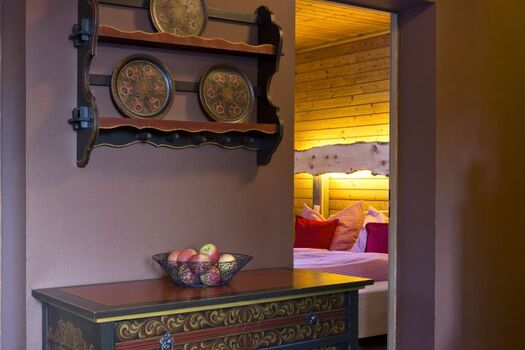 Blick ins Schlafzimmer