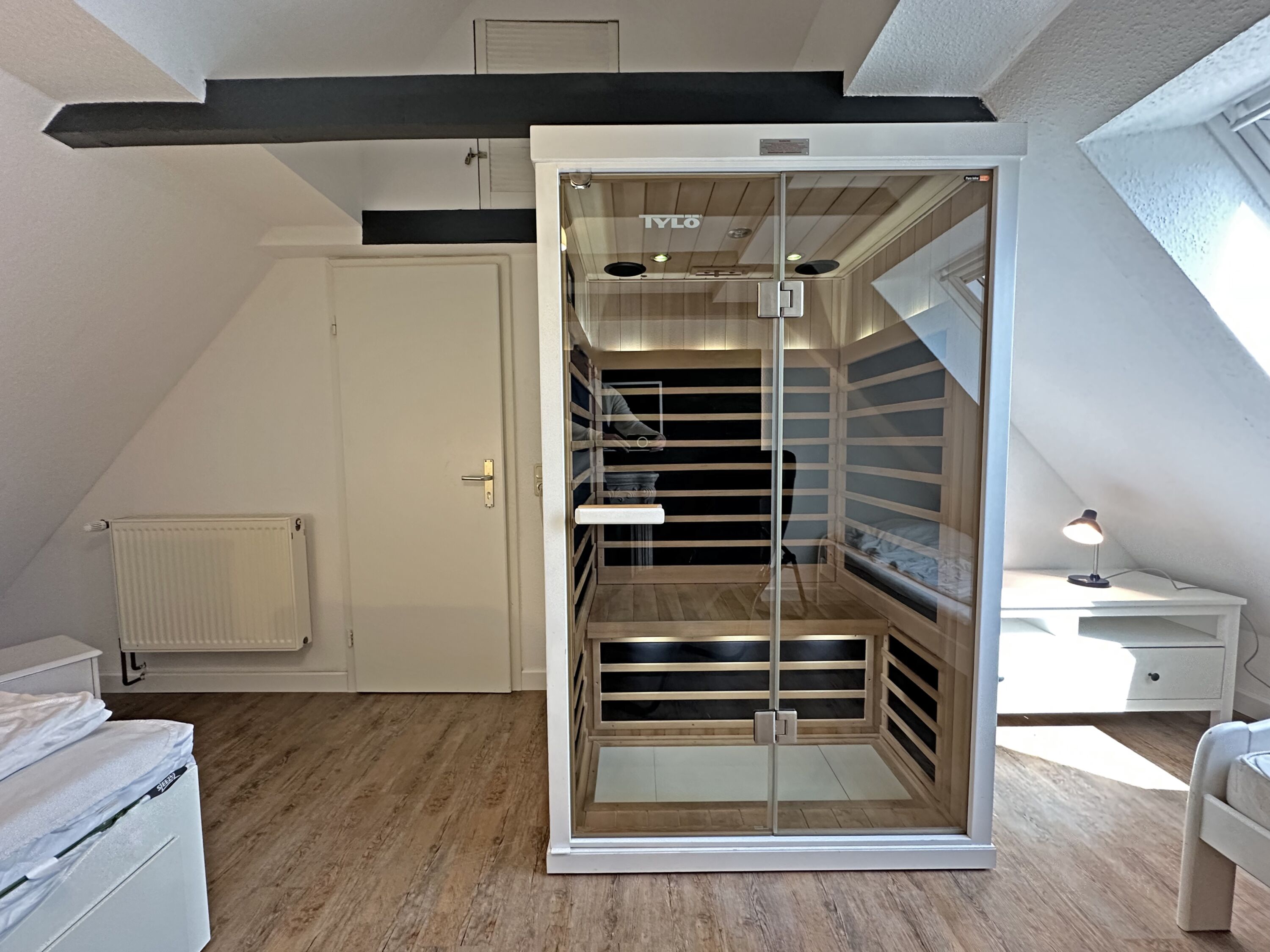 Watt´n Haus Dangast Schlafzimmer 3 mit Infrarotkabine