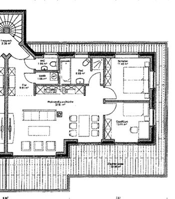 Grundriss  Penthousewohnung Heimathafen