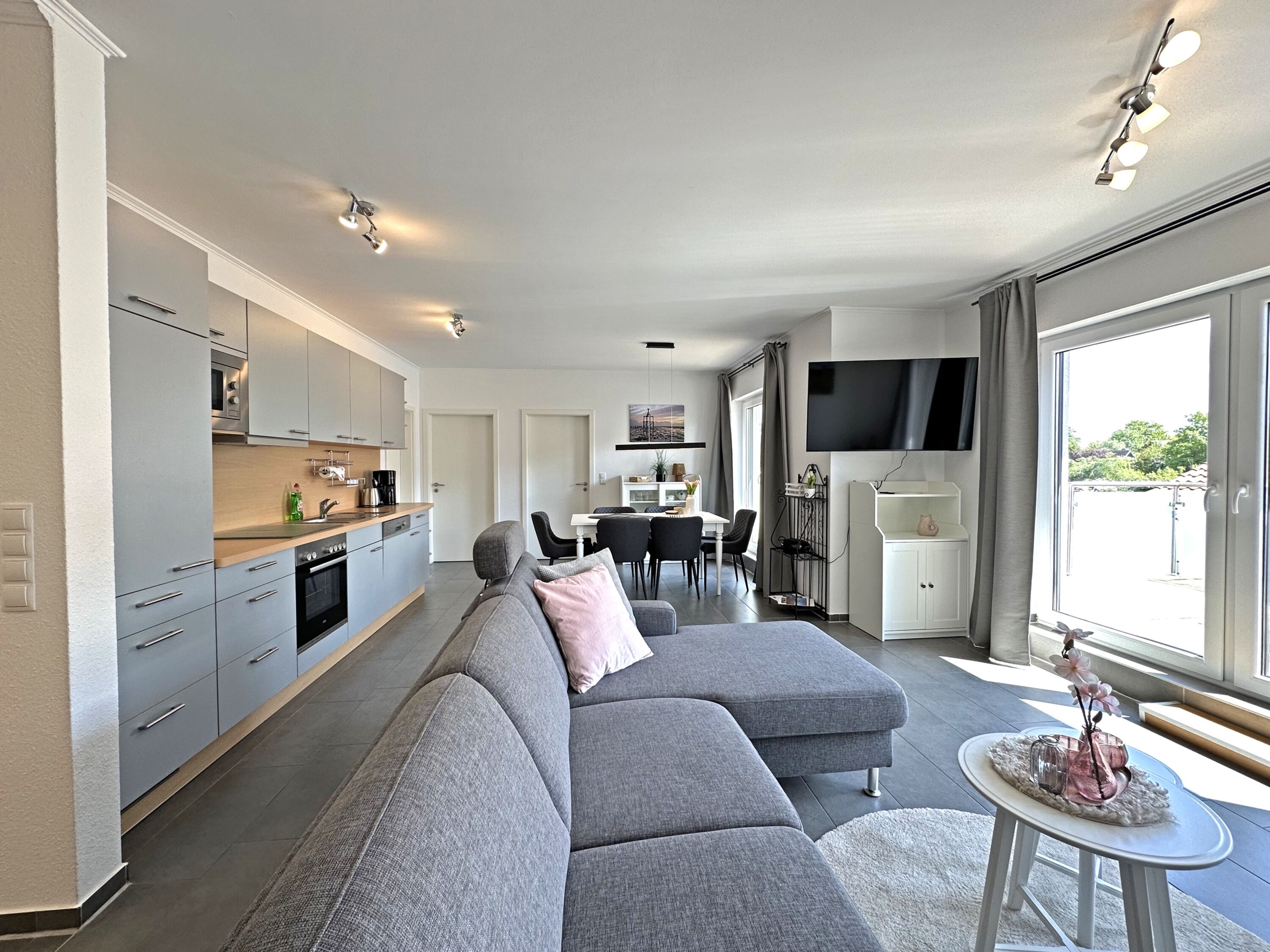 Wohnzimmer Penthousewohnung Heimathafen