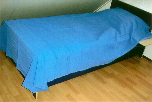 Ein drittes Schlafzimmer mit einem Einzelbett. Neue Möbel in 2018