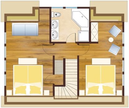 Fischerhaus Quilitz - Grundriss Obergeschoss