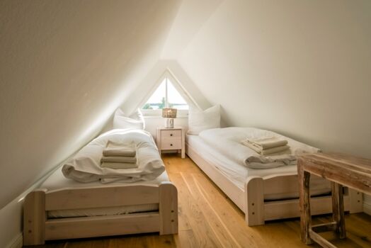 Fischerhaus Quilitz - Spitzboden - 2 Einzelbetten für Kinder bis 14 Jahren