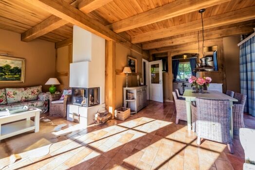 Fischerhaus Quilitz - Wohnbereich / Kamin