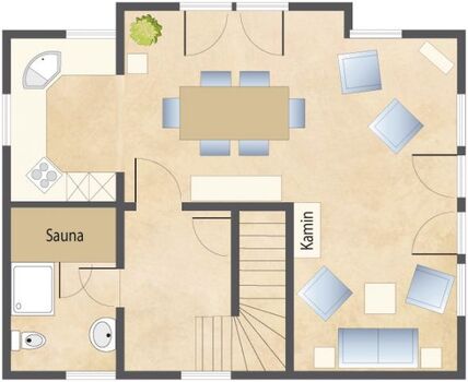 Fischerhaus Quilitz - Grundriss Erdgeschoss