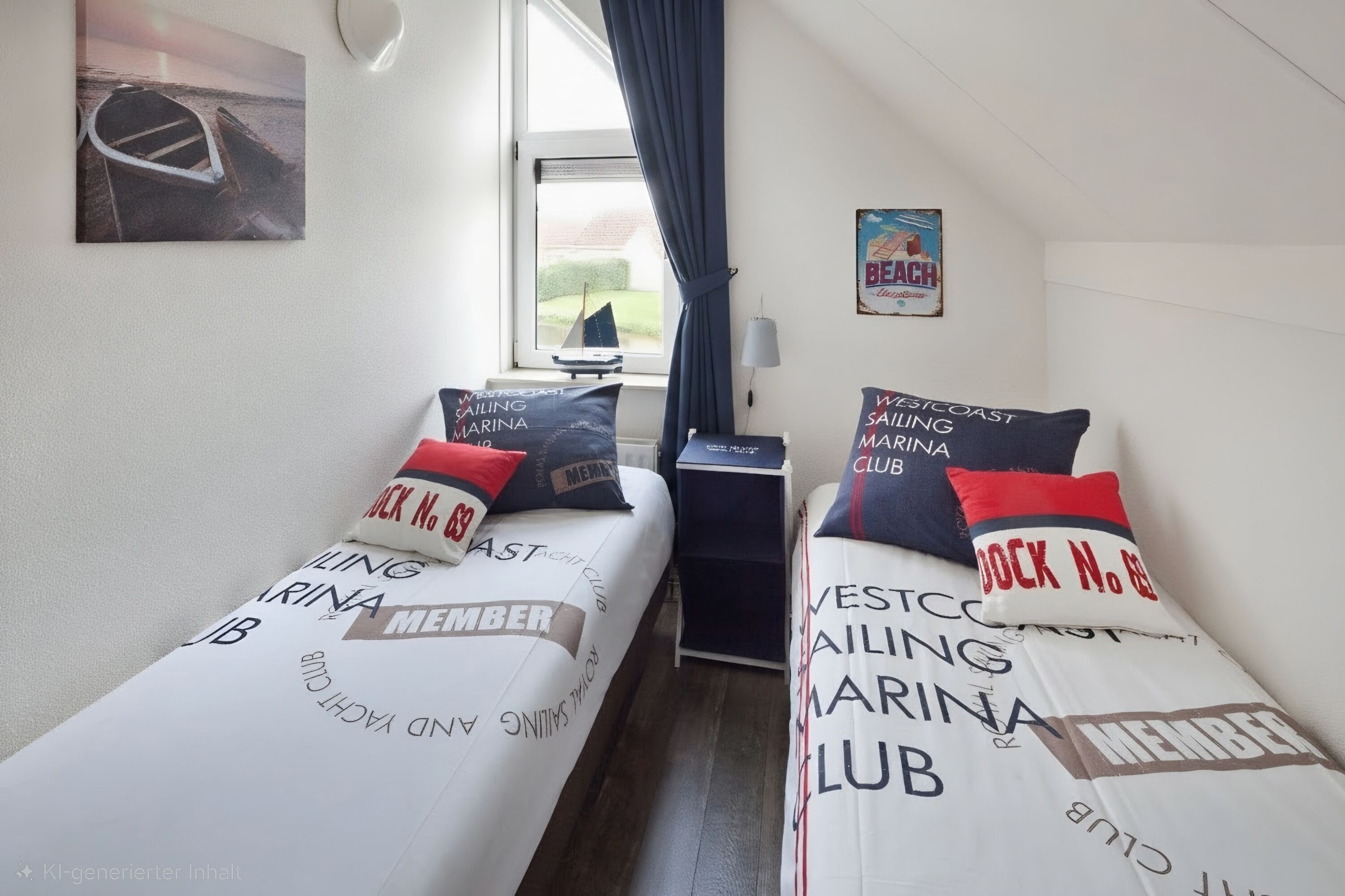 Schlafzimmer 2 mit zwei bequemen Boxspringbetten