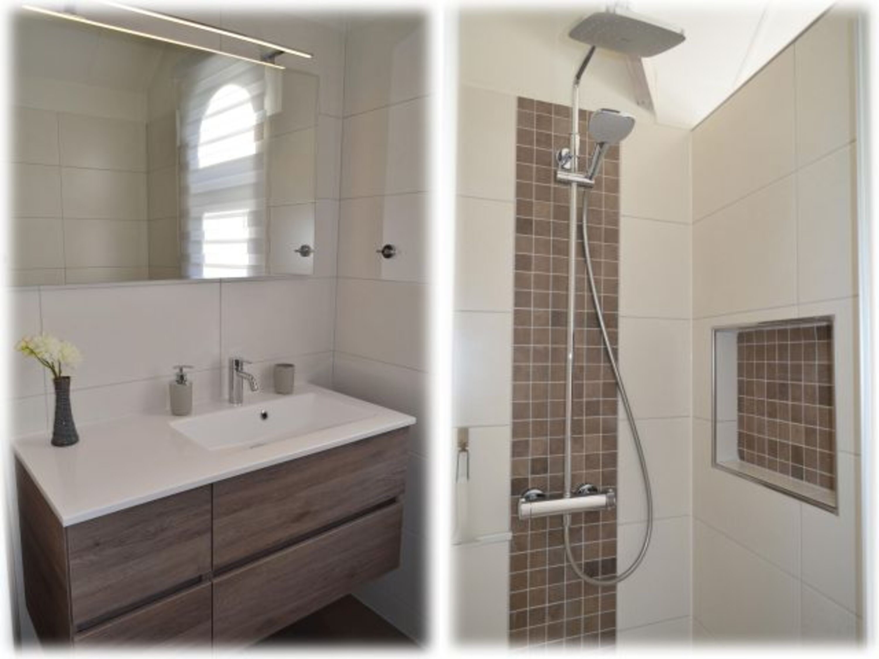 Modernes Bad mit Regendusche