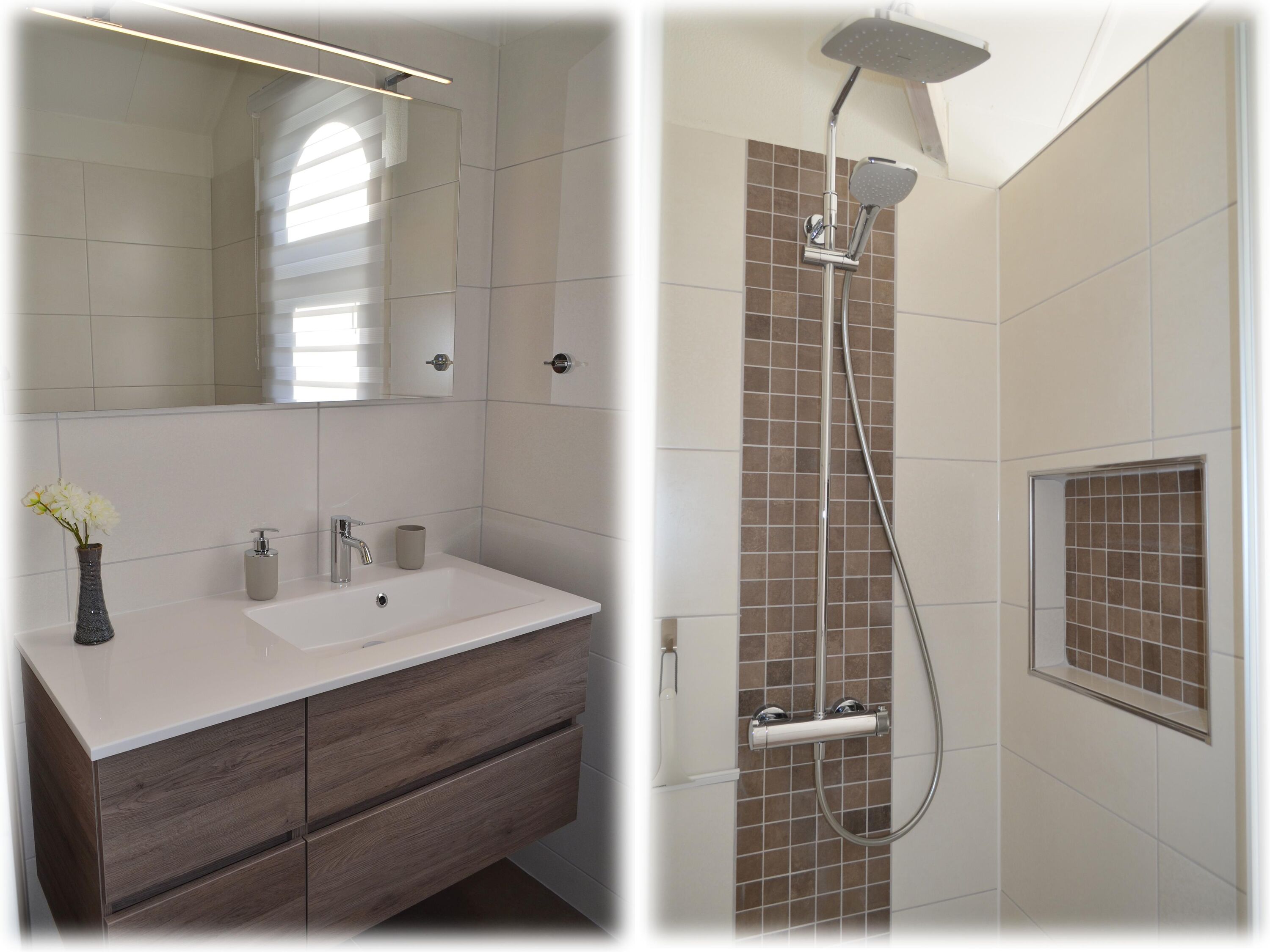 Modernes Bad mit Regendusche