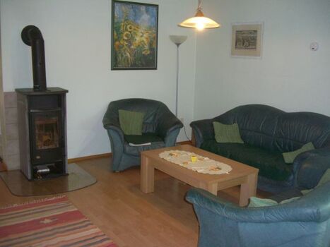 Wohnzimmer mit Kaminofen