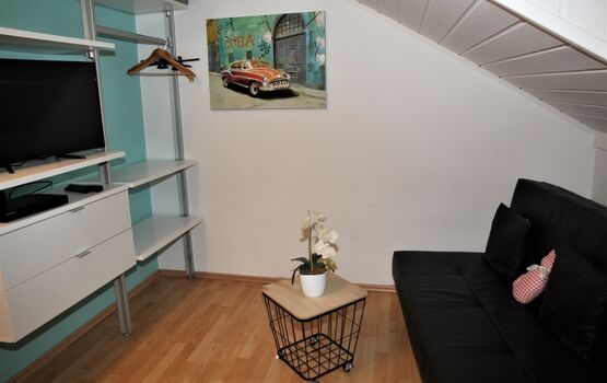 TV-Bereich im Gästezimmer