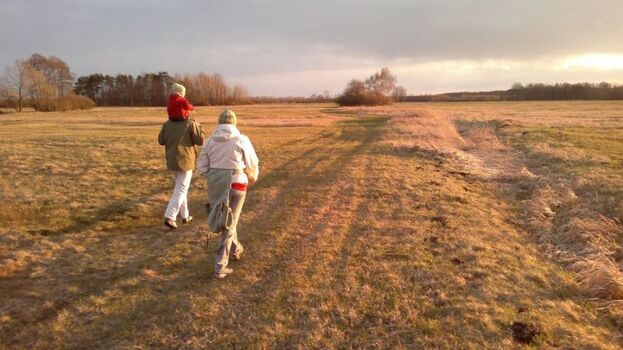 In der Nähe des Grundstücks - Spaziergang im März