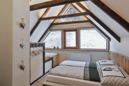 Bauernhaus Schlafzimmer Dachgeschoß