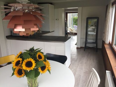 Die großzügige und helle Essküche