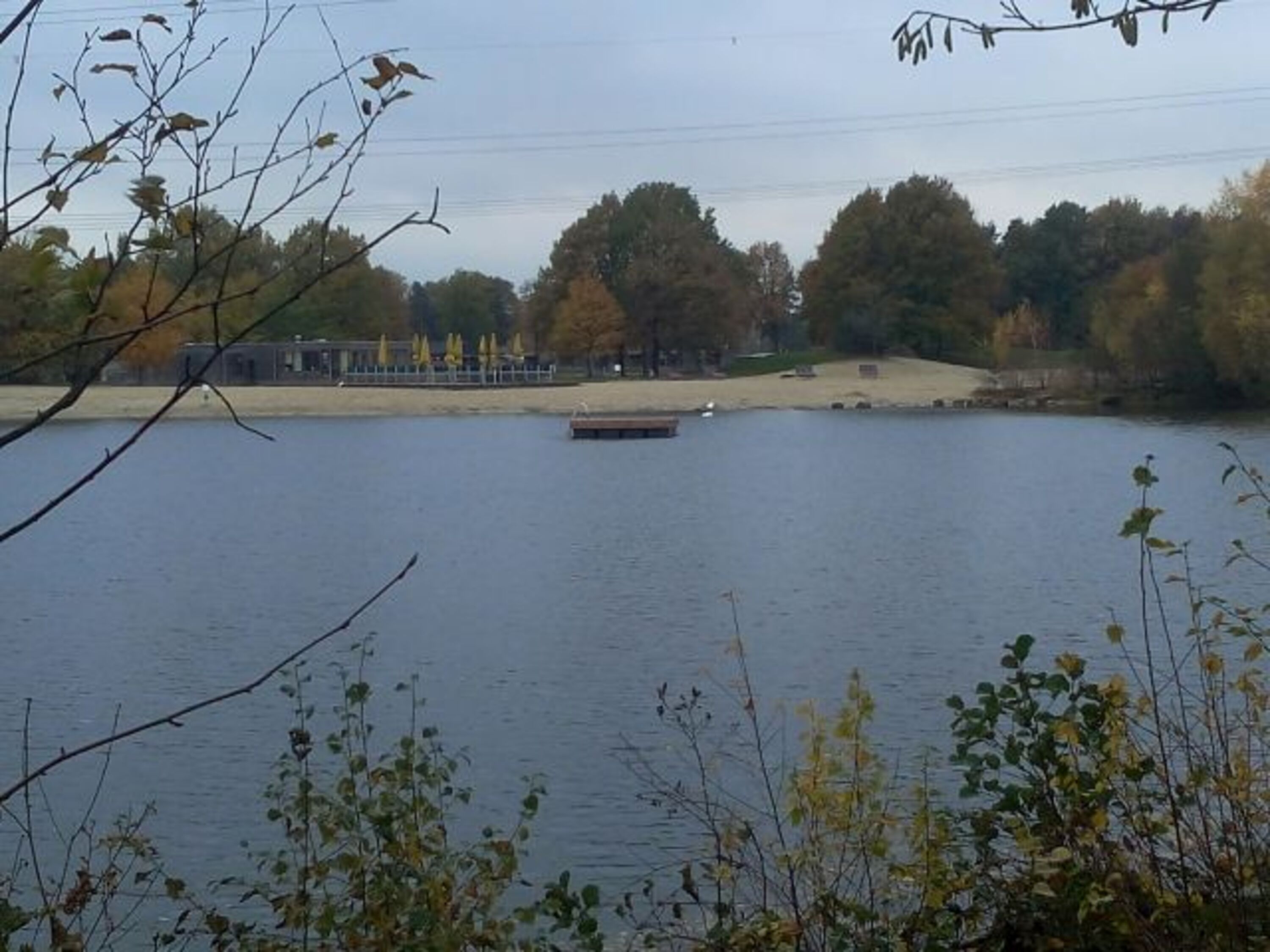 Schwimmsteg im Herbst