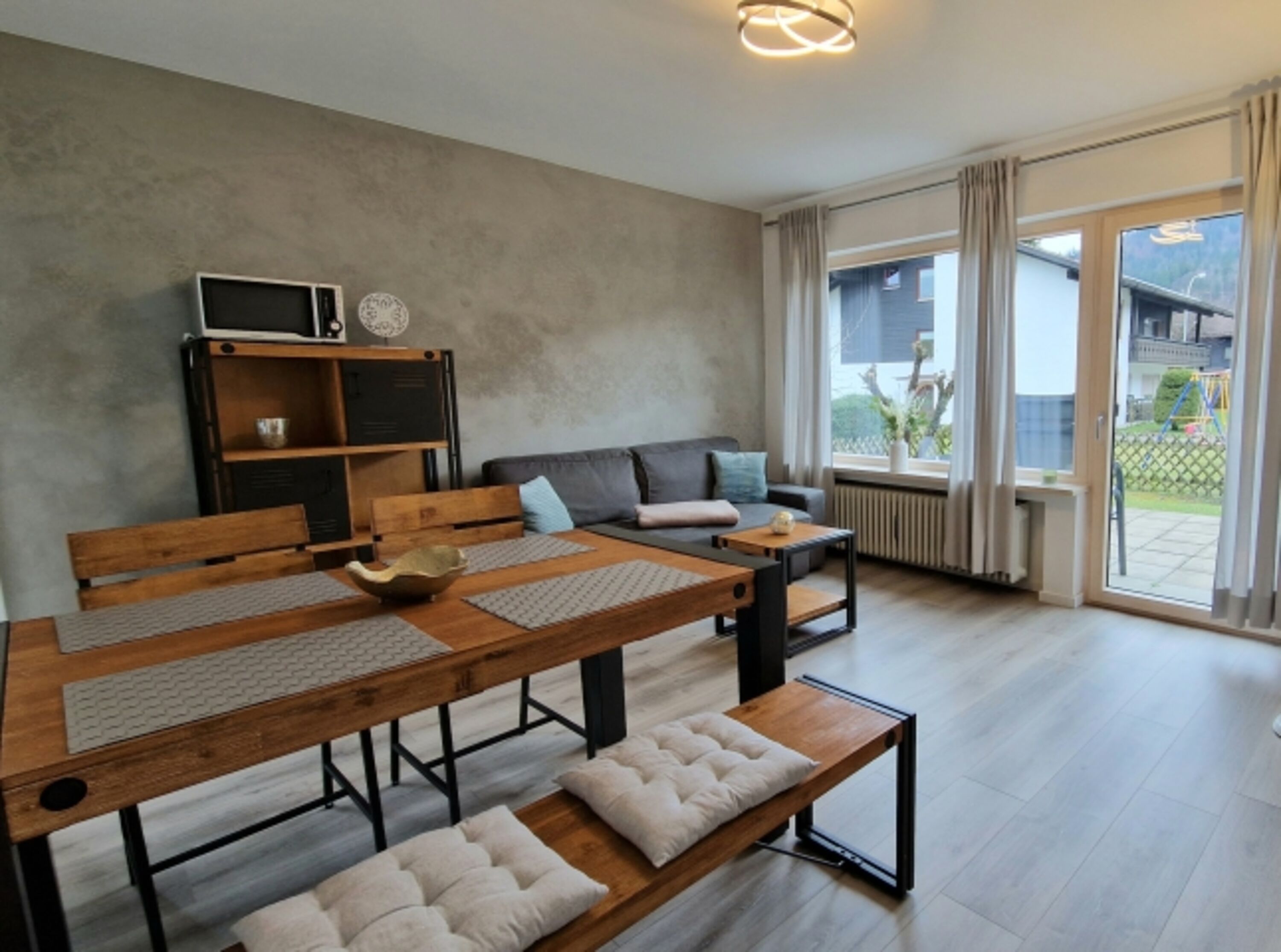 Essplatz im Wohnzimmer