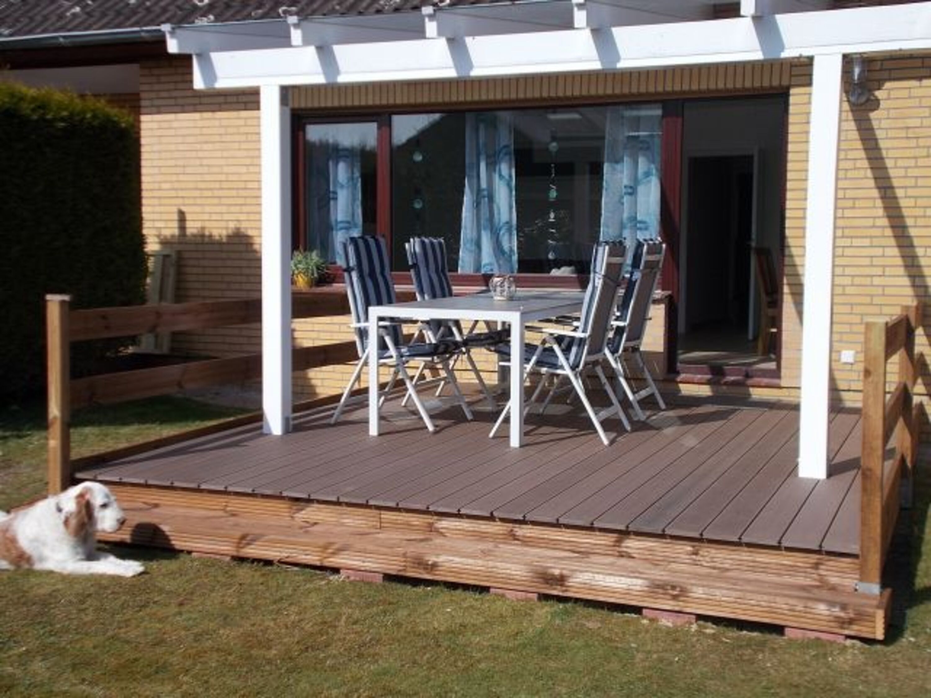 Terrasse mit Hund